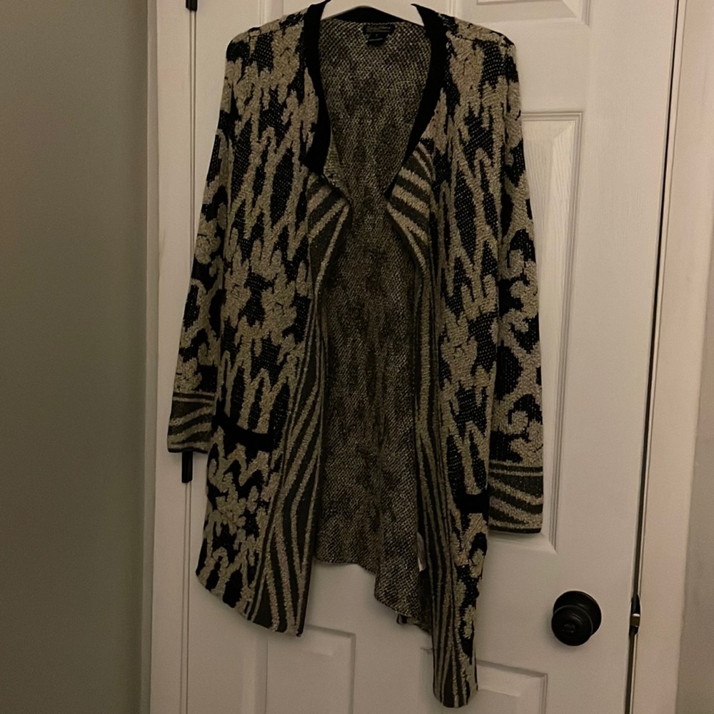 Open front thick business casual sweater